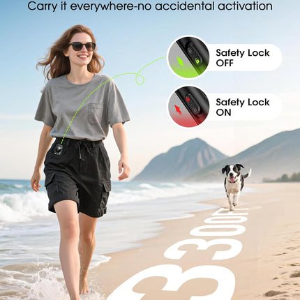 Vibrating Dog Training Collar with Remote, No Shock, Beep and Vibration Only, 3300FT Long Range, Waterproof Rechargeable, Safety Lock, No Prongs, for Small Medium Large Dogs