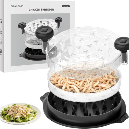 Cleangor Chicken Shredder Tool Twist, Visible Chicken Breast Shredder Tool Meat Shredder with Ergonomic Handle, Non-Slip Food Shredder Tool for Pork, Beef, Set of Chicken Breast Shredder