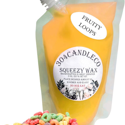 304CandleCo Large Squeeze Soy Wax Melt - 50 SCENTS! - Highly Fragrant & Hand-Crafted - Easy Mix & Match - American Made - Perfect for Wax Warmers (3oz, Fruity Loops)