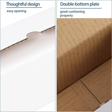 ZBEIVAN 4.6x2.2x2.2 White Shipping Boxes Set of 100, Corrugated Cardboard Mailer Boxes for Packaging Small Business Mailing Gifts