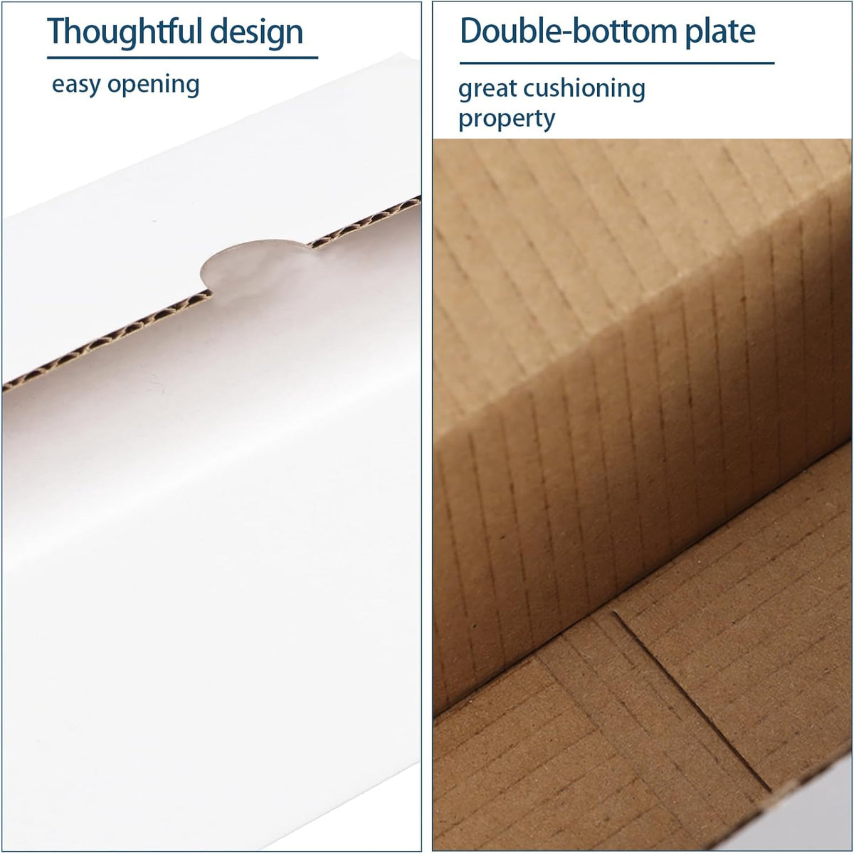 4.6x2.2x2.2 White Shipping Boxes Set of 100, Corrugated Cardboard Mailer Boxes for Packaging Small - photo 4