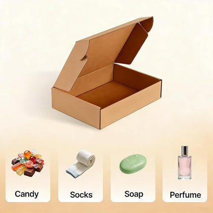 8x6x2 inches Small Brown Shipping Boxes 25 Pack，Corrugated Cardboard Gift Boxes，Mailing Boxes for Small Business Packing and Storage