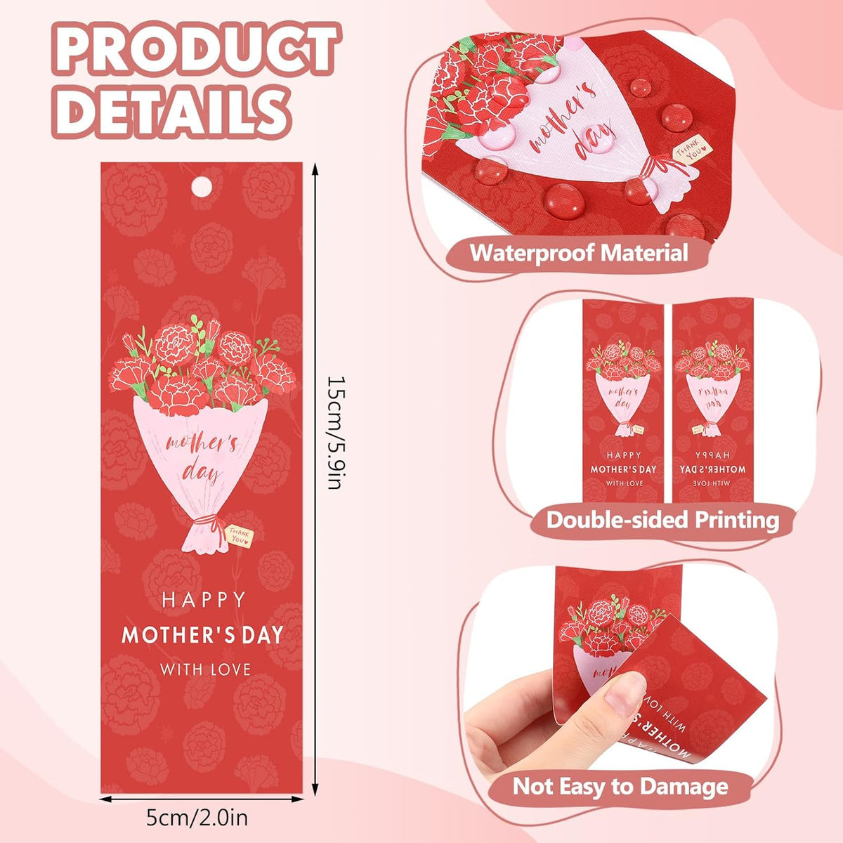 50 Sets Mother's Day Appreciation Gifts Set Mom Pen and Bookmark - photo 4