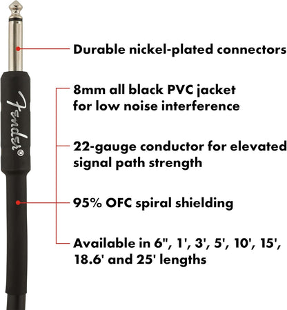 Professional Series 10 ft Instrument Guitar Cable, Black - photo 3