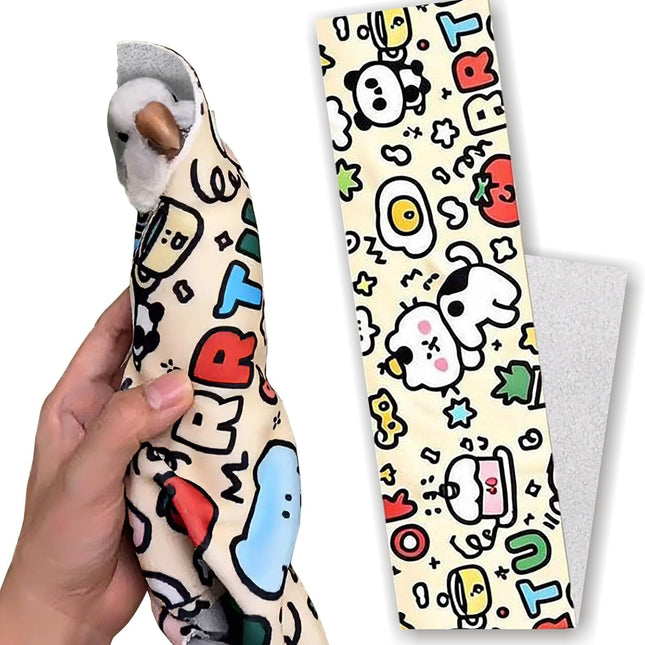 Self Adhering Parrot Grooming Wrap, Anti Scratch Pet Bird Restraint Swaddle Wrap, Anti Escape Parrot Wrapping Cloth for