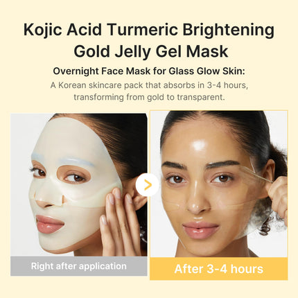Jelly Gel Mask with Brightening Kojic Acid Turmeric, 4EA