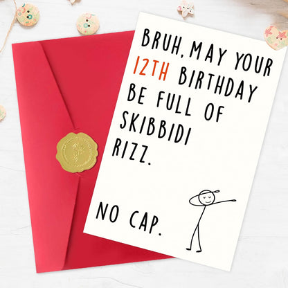 12th Birthday Card with Funny Teen Slang Design - photo 4