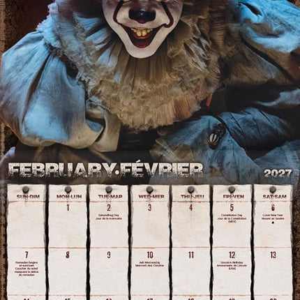 2027 Horror Collection (Bilingual French) Wall Calendar (English and French Edition)