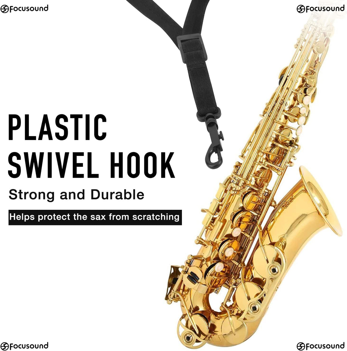 Upgraded Length Padded Saxophone Neck Strap for Alto and Tenor Saxophone - photo 2