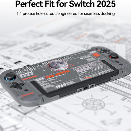 GeekShare Hard Case Compatible with Nintendo Switch 2 (2025), Anti-Scratch Dockable Protective Cover for Switch 2 with Detachable Joysticks, The Moon