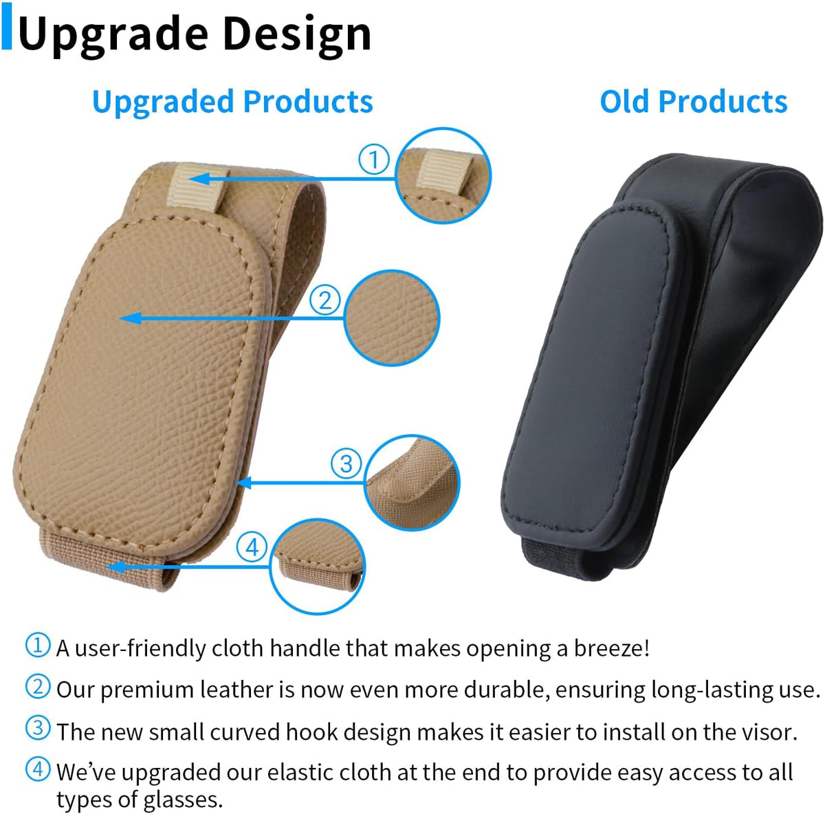 2 Packs Magnetic Sunglass Holder for Car Visor - Universal Sunglasses Clip for Different Size Eyeglasses - photo 2