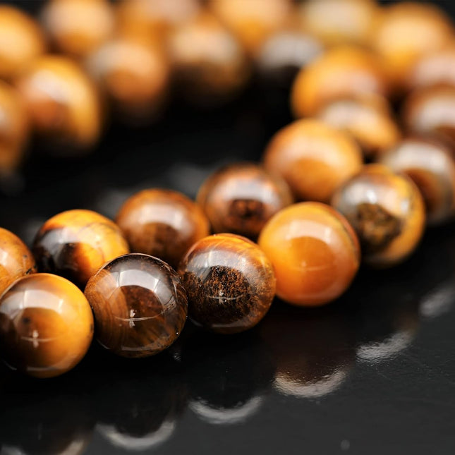 Natural Tiger Eye Beaded Choker Necklace