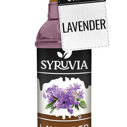 Syruvia Coffee Syrup, Lavender Flavored Syrup for Drinks, Lattes, and Desserts – 25.4 fl oz