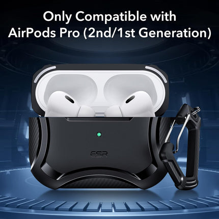ESR for AirPods Pro 2 Case, Compatible with Airpods Pro Case 2nd / 1st Generation (2023/2022/2019), Compatible with MagSafe, Powerful Drop Protection, Magnetic Lid, Black