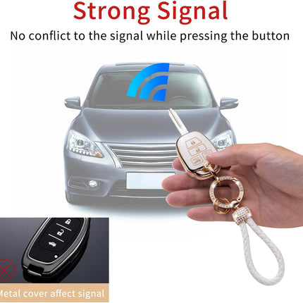Gematay for Toyota Key Fob Cover Compatible with Corolla 2014 2015 2016 2017 2018 2019 Camry 2014-2017 Tacoma 2016-2018 Smart Key Protector