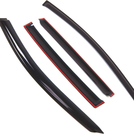 Tuningpros WD2-759 Dark Smoke 4 Pcs Set Window Visor (Outside Mount) Deflector Rain Guard Compatible with 2012-2016 Chevrolet Sonic Hatchback