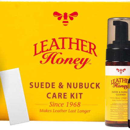 Leather Honey Suede & Nubuck Care Kit: Cleaner, Protector, Suede Brush & Eraser: Clean, Protect & Restore Shoes, Boots, Uggs, Furniture, Jackets, Bags and Apparel. Safe for Any Color