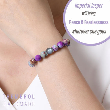 THEMEROL Handmade Gifts for Kids/Teen Girls/Adults-Love/Encouragement-Natural Crystal Bracelets