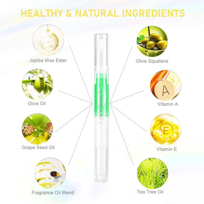 Natural Cuticle Oil Pen: 6PCS Revitalizing Cuticle Oil for Nails with Vitamin E Repaired Cuticles - photo 4