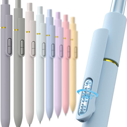 8 Pcs Gel Pens, Quick-Dry Long Lasting Black Ink-0.7mm Fine Point