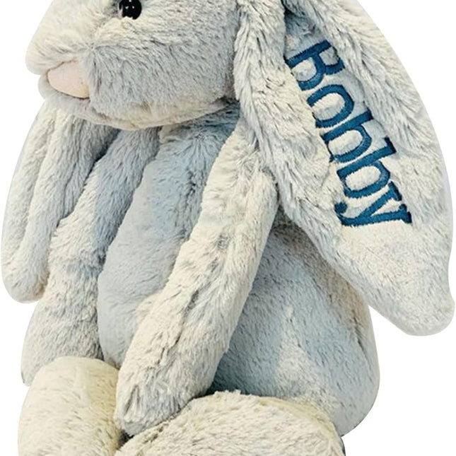 Embroidered Plush Bunny with Child's Name Custom First Easter Gift