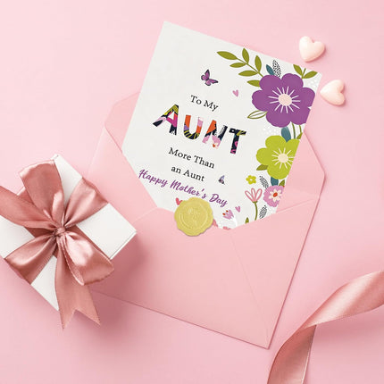 Happy Mothers Day Card for Aunt, Aunt Mother's Day Ideas Gifts from Niece Nephew, Best Auntie Gifts