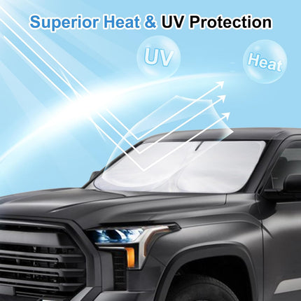 Windshield Sun Shade Custom Fit 2021-2026 Jeep Grand Cherokee L/Jeep Grand Cherokee SUV Accessories Front Window Sunshade Sun Visor Protector Blocks Rays