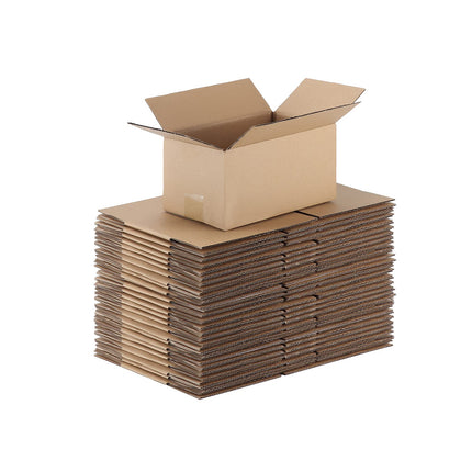 12x12x12 Shipping Boxes 10 Pack, Brown Corrugated Cardboard Boxes with Side-Lock and Pre-Applied Double-Sided Tape, Easy Assemble Packing Mailer Boxes for Small Business Shipping