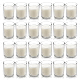 24 Pack Warm White Unscented Clear Glass Filled Votive Candles. Hand Poured Wax Candle Gifts for Aromatherapy Spa Weddings Birthdays Holidays Party