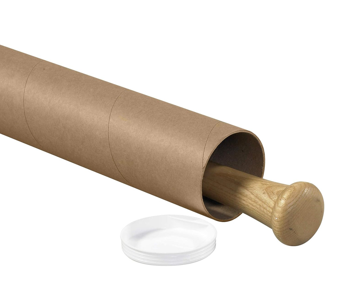 3" x 18" Kraft Mailing Tubes with Caps, Pack of 24 - photo 3