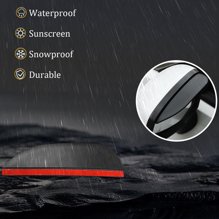 2PC Side Mirror Visor Rain Guards,Car Rear View Mirror Rain Cover,Silicone Rain Shield,Mirror Cover Rubber Visor Guard(Solid-Black,2Pack)