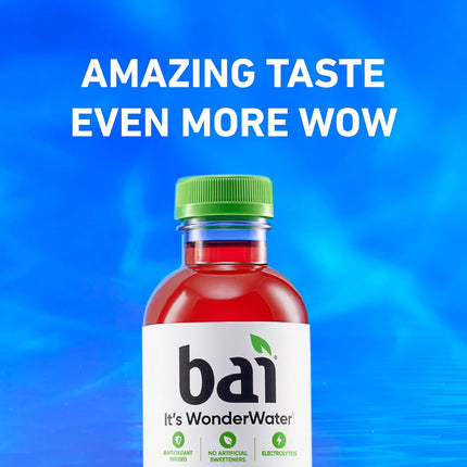 Bai Flavors Variety Pack, Antioxidant Infused Water Beverage, with Vitamin C and No Artificial Sweeteners, 18 fl oz bottles, 12 pack | Antioxidant Infused, with Vitamin C