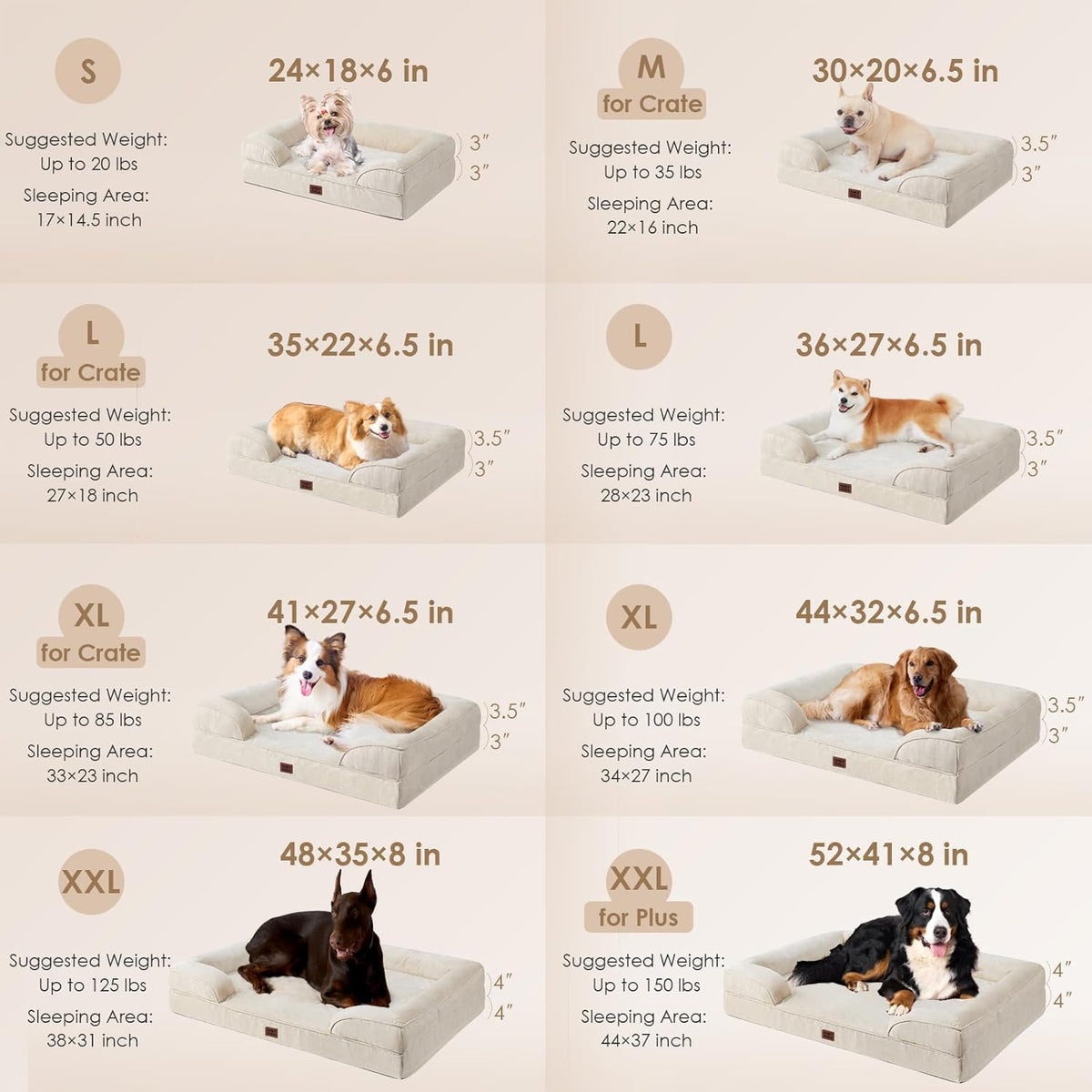 Orthopedic Dog Bed for Small Dogs, Waterproof Memory Foam Small Dog Beds with Sides, Non-Slip Bottom and - photo 2