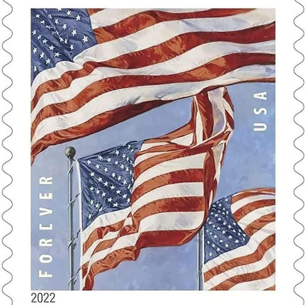 Postage Forver Stamps US Flag First Class Mail roll of 100 (1Rolls)