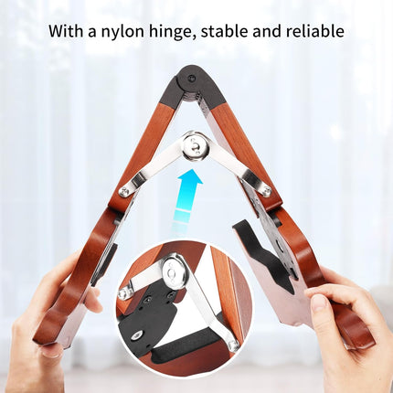 Wooden Guitar Stand - Collapsible Electric Bass Guitar Floor Stand Foldable for Acoustic, Banjo,Ukulele