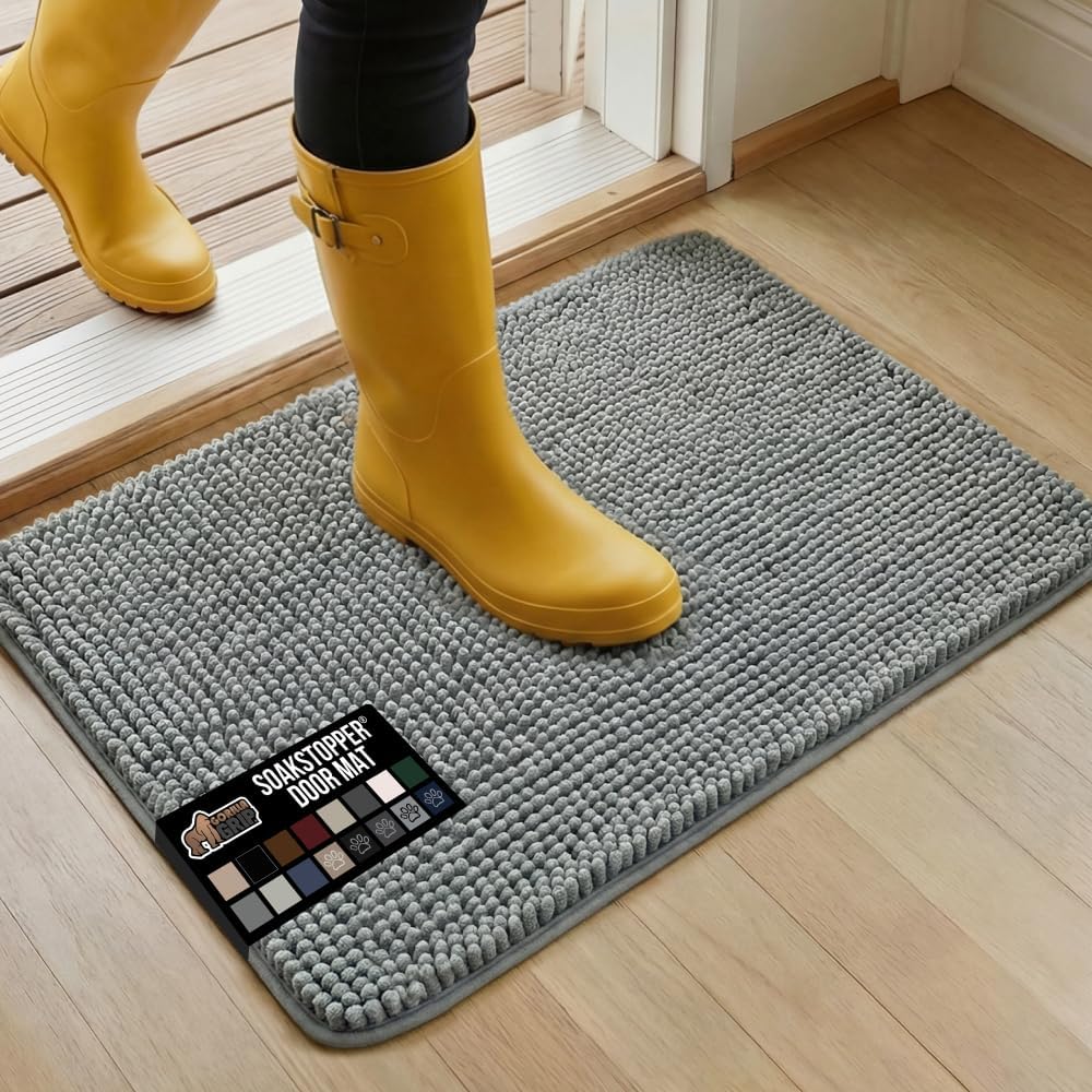 Dog Door Mat, 24x17 Grey
