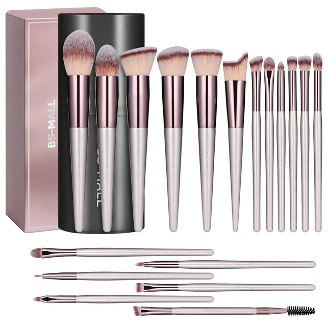 Makeup Brush Set 18 Pcs Premium Synthetic Foundation Powder