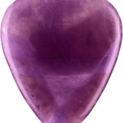 Amethyst Stone Guitar Or Bass Pick - 3.0 mm Ultra Heavy Gauge - 351 Shape - Specialty Handmade Gemstone Exotic Plectrum - 3 Pack