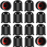 Tire Valve Stem Caps The Upgraded Version has a Sealing Ring for Car, Motorbike, Trucks, Bike, Bicycle （Black） (24)