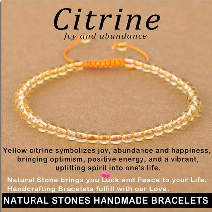 AD Beads Handcrafted Beaded Macrame Bracelet Stylish Customizable Jewelry for Men and Women Protection Healing Gemstone for Balance Wellness Positive