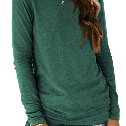 Women's Long Sleeve Crewneck Shirts Casual Basic Tops