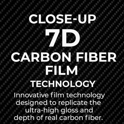 7D Super Glossy Black Carbon Fiber Vinyl Wrap - Anti-Wrinkle, Air Release Automotive Wrap - DIY Decals Self Adhesive Car Vinyl Sticker for Interior/Exterior - Size 1FT x 10FT