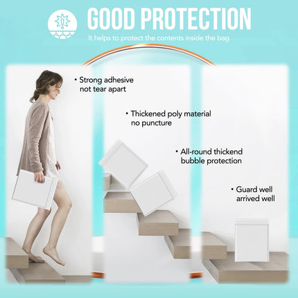 Bubble Mailers 12x15" White Padded Envelopes 25 Pack Self-Seal