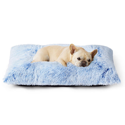 Cama esponjosa para jaula de perro, almohada afelpada extra grande para perro, gris