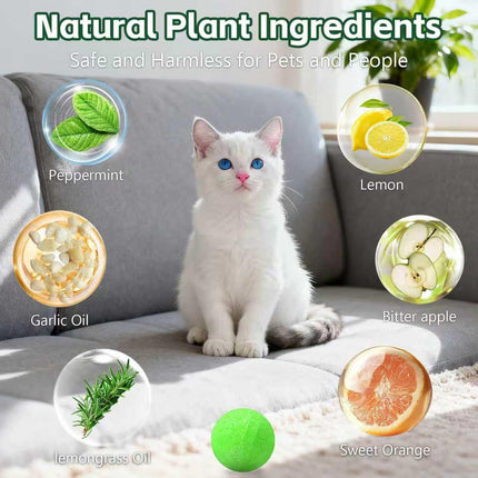 Cat Repellent Outdoor to Keep Cats Away (12Pack) Natural Peppermint Oil Cat Deterrent Outdoor and Indoor (Green)