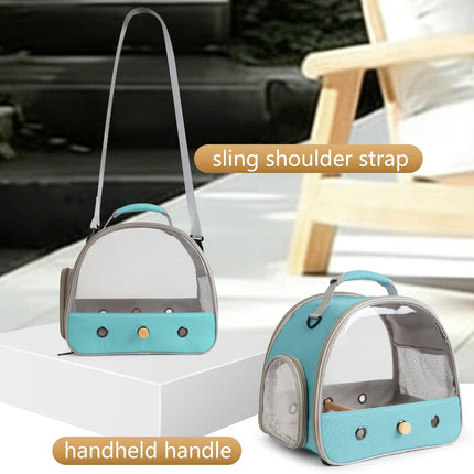Small Bird Travel Cage Carrier, Portable Parrot Parakeet Carrier with Standing Perch and Comfy Mat, Budgies Carry Transport Bag for Vet Visit Shopping and Outdoor Adventure.