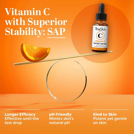 Vitamin C Face Serum with Hyaluronic Acid & Vitamin E, 1 fl oz