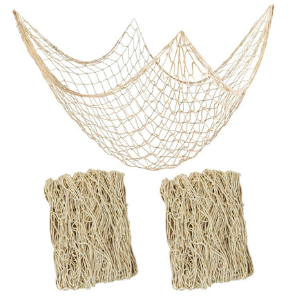 2 PCS Fish Net Decorations,80 x 40 Inch,Ocean Themed Party Decor