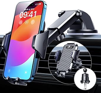 VANMASS Military-Grade Car Phone Mount with 85LBS strongest suction cup dashboard holder