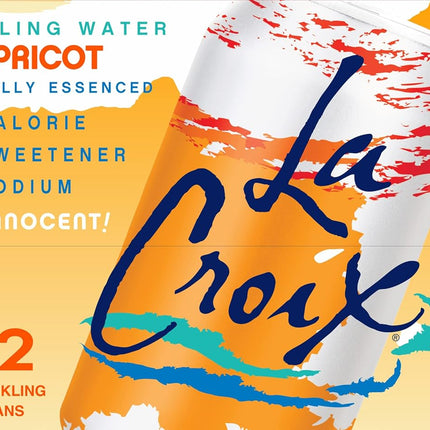 La Croix Sparkling Water Apricot, 12oz Cans (12 pack)